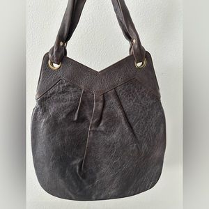 Lauren Merkin Oversized Gray Leather Hobo Bag. New. Never Worn